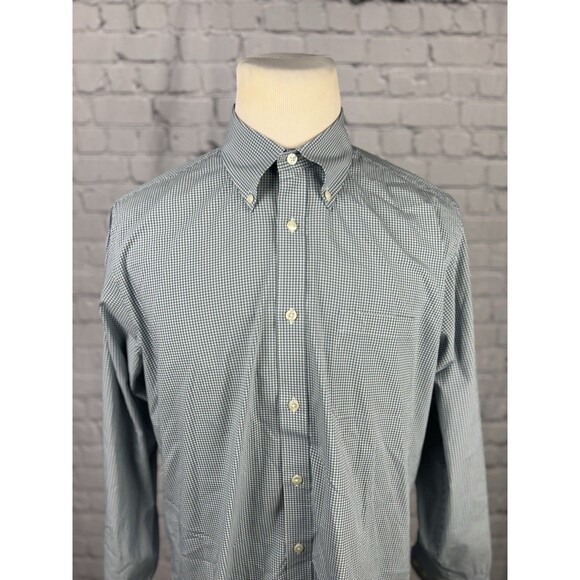 Brooks Brothers Mens XL Regent Long Sleeve Button Down Shirt Cotton Blend Check - Picture 4 of 7